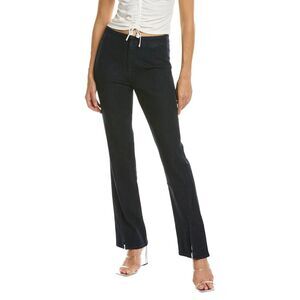 Rag & Bone High-Rise Front Split Hem Jeans in Sleek Black (Size 31)